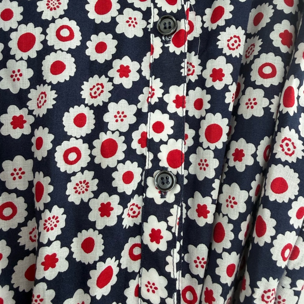 BODEN Kitty Midi Shirt Dress in Blue/Red - Size US 14R - NWT NEW - Picture 7 of 10